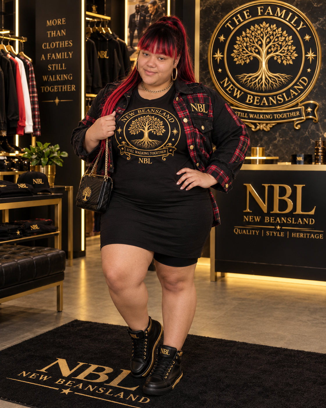 Shanique Washington wearing New Beansland clothing