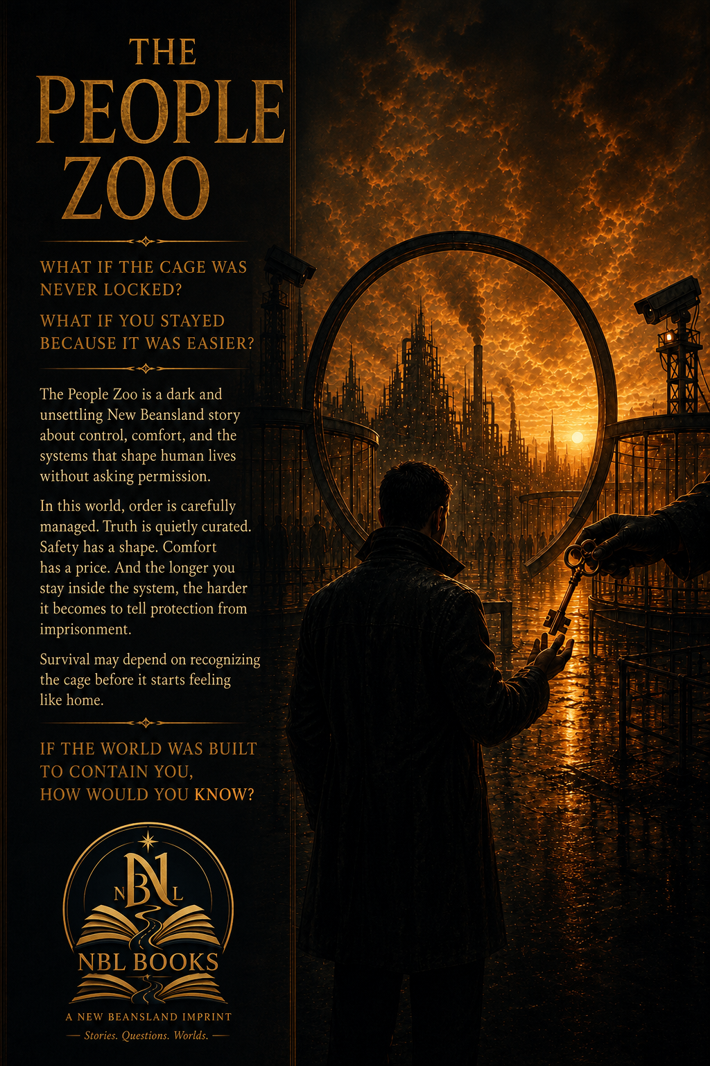 Back cover of The People Zoo showing a key holder and a missing lock